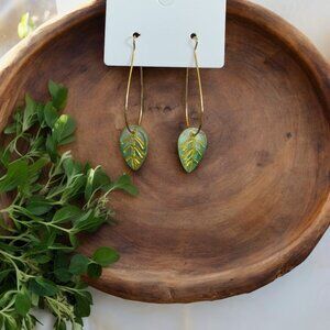Beautifully Handcrafted Leaf Dangle Boho Earrings